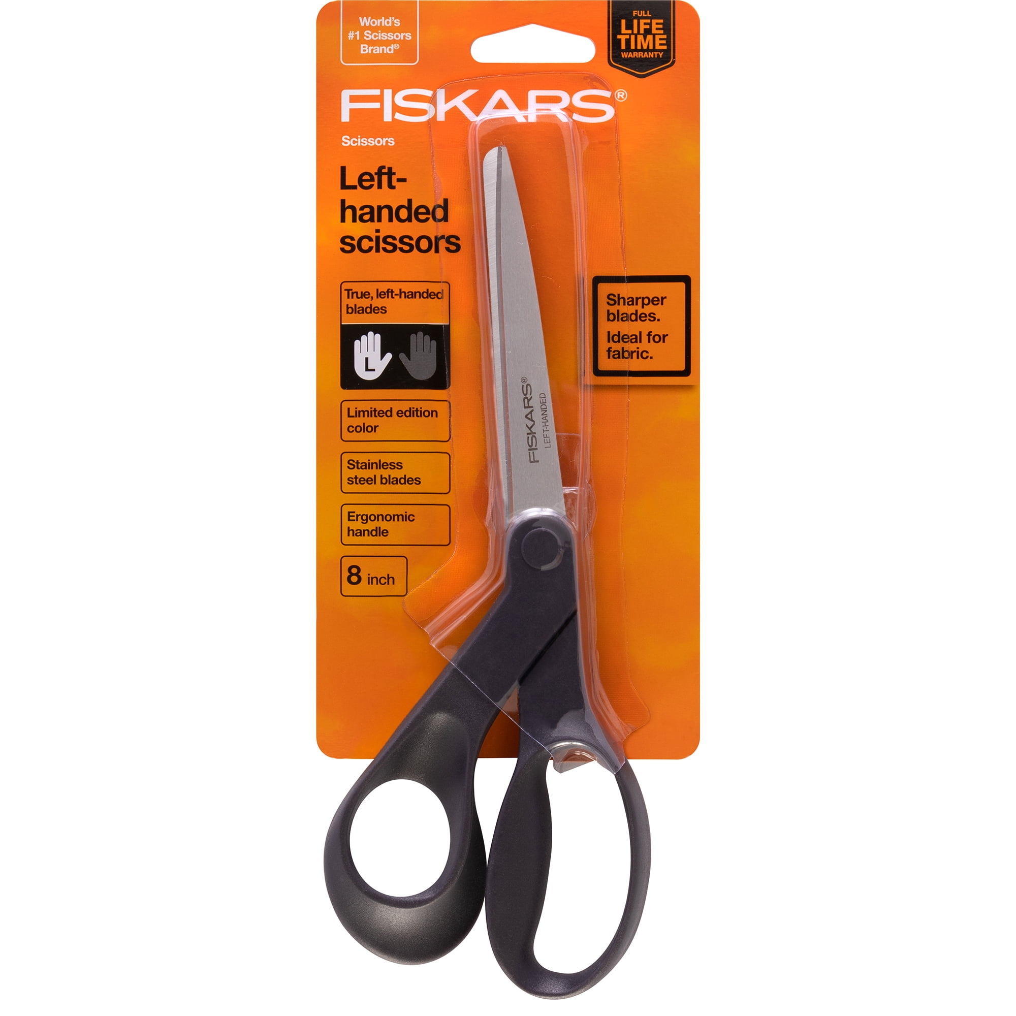Fiskars 8 Inch Left Fashion Scissor, 1 Piece, Color Received Varies