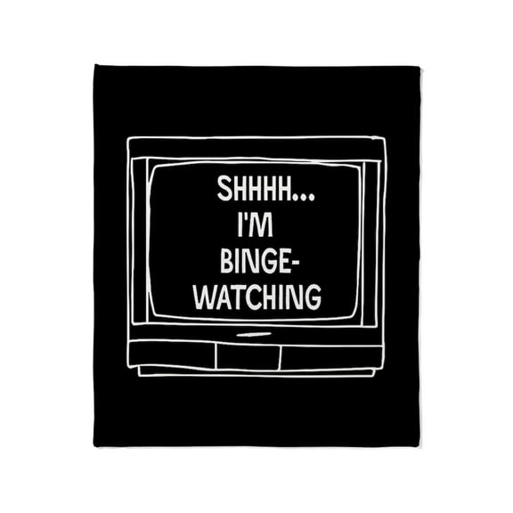 CafePress - I'm Binge Watching Throw Blanket - Soft Fleece Throw Blanket, 50"x60" for All Ages