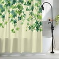 thumbnail image 2 of Country Leaves Shower Curtain Set, Waterproof Shower Curtains for Bathroom, Green Leaf Branches Vine Botanical Rustic Washable Fabric Cloth Bath Curtain for Bathtub Decoration with Hooks 60x72 Inches, 2 of 9