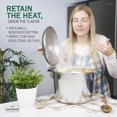 thumbnail image 3 of Stock Pot Magnaware de aluminio fundido de 10 litros con tapa ligera, 3 of 8