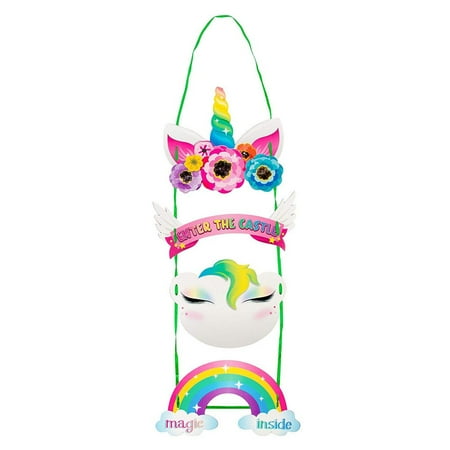 Unicorn Door Hanger 2 Pack Welcome Sign For Princess Unicorn
