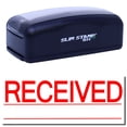 thumbnail image 1 of Large Pre-Inked Received with Line Stamp, Slim 1854, Ultra Slim Design, Impression Size 1-13/16" by 2-1/2", Up to 25,000 Impressions - Red Ink, 1 of 10