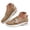 Khaki, variant on Women's Butterfly Embroidered Loafers Breathable Knit Platform Wedge Sneakers Wide Toe Box Non Slip Work Shoes Purple Size 7