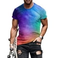 thumbnail image 1 of Innerwin T-shirt 3D Digital Print Mens Summer Tops Work Crew Neck Bright T Shirts Style G 3XL, 1 of 2