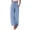 CA53_Light Blue, variant on Womens Elastic Waisted Wide Leg Trousers Summer Palazzo Casual Pant Flowy Drawstring Beach Pants with Pockets Coffee 3XL
