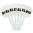 thumbnail image 1 of Elvis Cupcake Picks Toppers - Set of 6 - Mutlicolored Speckles, 1 of 1