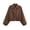 Brown, variant on Noric Women's Cropped Windbreaker Jacket Long Sleeve Zip Up Casual Bomber Jacket with Elastic Hem for Spring Fall Winter