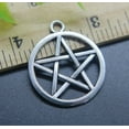 thumbnail image 2 of U8MO 20/50pc Retro Circle Pentagram Alloy Charms Pendant Jewelry Making DIY 26*21mm-20pcs, 2 of 8
