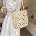 thumbnail image 2 of predolo Bolso Paja Floral Estilo Bohemio Bolso de Playa Tejido Ligero Tote Veraniego Tejido para Mujeres, Estación Cálida, Vacaciones, Compras, 2 of 9