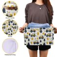 thumbnail image 3 of Yayeee Canvas Storage Basket with Handles for Shelves Fabric Bins Closet Organizer, Yellow Cartoon Truck Pattern, 3 of 8