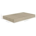 thumbnail image 3 of Estante de pared flotante vidaXL color roble con diseño panal MDF 40x23x4 cm, 3 of 9
