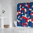 thumbnail image 2 of Red Blue Camo Bold Shapes Pattern Shower Curtain 84"x72" ,Bathroom Decorative Shower Curtains Set with 12 Hooks,Modern Waterproof Washable Shower Curtain, 2 of 6