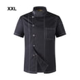 thumbnail image 4 of letairis Stay Comfortable And Professional In Lightweight Short Sleeve Chef Uniforms black xxl 1Set, 4 of 6
