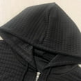 thumbnail image 2 of OwnShow Women's Waffle Knit Hoodies Sweatshirt Long Sleeve Drawstring Pockets Casual Zipper Jacket, 2 of 10