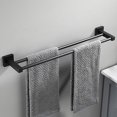 thumbnail image 4 of Toallero de baño, toallero de pared (negro, 50 cm), 4 of 5