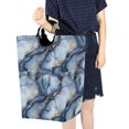 thumbnail image 4 of Yayeee Freestanding Laundry Hamper with Handle Collapsible Large Storage Basket for Clothes, Abstract Marble Pattern, 4 of 7