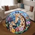 thumbnail image 3 of Round Rug, Giraffe1 Soft Washable Carpet, Non-Slip Floor Mat for Living Room Bedroom Home Decor 24 Inch, 3 of 6