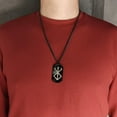 thumbnail image 2 of HOOUN Stainless Steel Amulet Dog Tag Necklace Pendant Black Rune of berserker warriors, 2 of 6