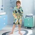 thumbnail image 5 of FORMRS Niños Bathrobe Unisex Hooded Robe Soft Plush Pajamas Sleepwear, Size 2-3T, Art Field, 5 of 7