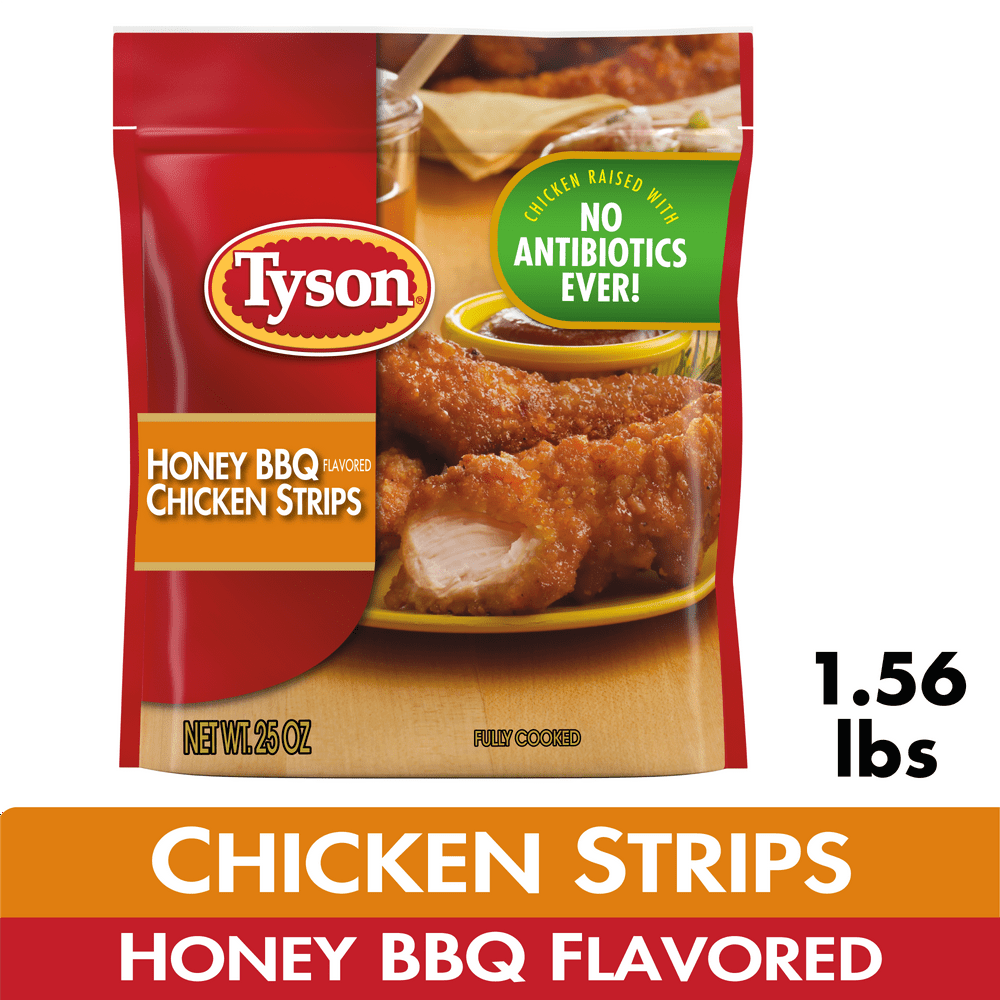 Tyson® Fully Cooked Honey BBQ Chicken Strips, 1.5 lb Bag (Frozen