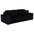 thumbnail image 3 of Jacana Corduroy Upholstered Dual Power Chaise Sofa Black, 3 of 15