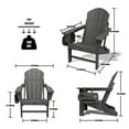 thumbnail image 3 of Folding Plastic Adirondack Chair Plastic Adirondack Chairs Weather Resistant Patio Chairs with Cup Holder, 3 of 6