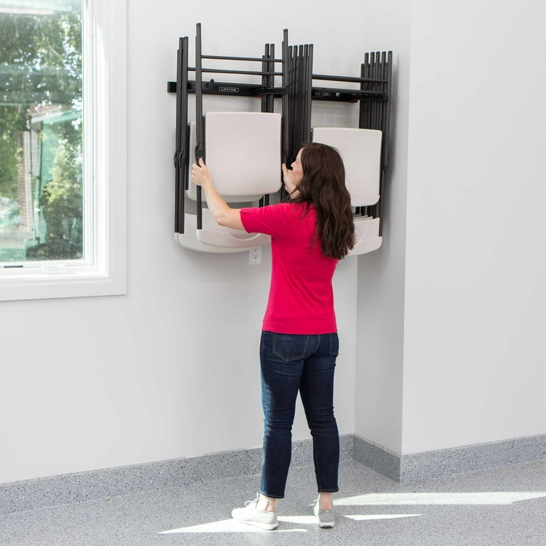 Folding chair wall rack discount