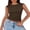 Coffee, variant on Tank Tops for Women 2026 Summer Going Out Crop Top Sleeveless Boat Neck Rib Tight Ruched Tee Shirts Vacation Clothes White X-Small