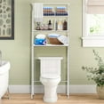 thumbnail image 4 of 2 Size Bathroom Organizer 3 Tiers Over the Toilet Storage, Washing Machine Rack Metal Bathroom Shelf Storage Rack for Bathroom, Bedroom, Kitchen, 4 of 10