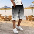 thumbnail image 2 of Men's Gradient Cargo Shorts, Drawstring Waist Loose Fit Utility Bottoms with Pockets, Summer Casual Streetwear for Outdoor Wear, 2 of 5