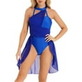thumbnail image 3 of CHICTRY Costume de Danse Lyrique pour Femmes Robe Sans Manches Asymétrique Contemporain Ballet Danse Moderne Bleu Royal m, 3 of 6