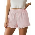 thumbnail image 5 of PRETTYGARDEN Womens Boxer Shorts Y2K Ruffle Shorts Summer Spring Lounge Striped Casual Beach Bottoms Pockets, 5 of 10