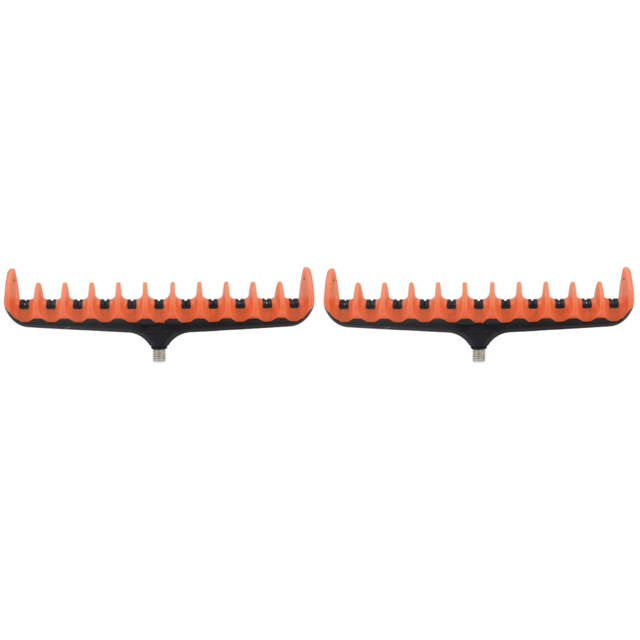 Cabezal de pesca con 11 agujeros soporte para caña de carpa ABS accesorio para exteriores color naranja