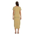 thumbnail image 2 of Time and Tru Women's Knit Maxi Dress with Short Sleeves, Sizes XS-XXXL, 2 of 6