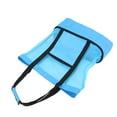 thumbnail image 3 of Bolsa de playa de malla multifunción con cremallera superior, mantiene la frescura y es duradera. Ideal para playa, jardín, camping, color azul., 3 of 14