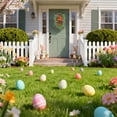 thumbnail image 6 of Nkmbld Spring Wreath for Front Door, Spring Easter Artificial Floral Egg Wreath Festive Front Door Or Mantel Decoration, 6 of 6