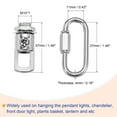 thumbnail image 3 of Uxcell 36" Long Hook Rings Connectors Pendant Light Fixture Chain Silver 1 Set, 3 of 5