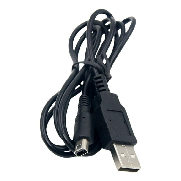 Necvior USB Charger Wire Power Supply Cable Cord Compatible for 3DS LL XL Game Console Support Fast Charging Black