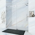 thumbnail image 2 of JimsMaison 72"W x 76"H Sliding Frameless Shower Door with Tempered Glass&Handles,Brushed Nickel, 2 of 17