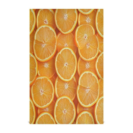 

WOBOGO Oranges Pattern Kitchen Towel 6 Piece Large Cotton Dishcloth Premium Absorbency Set with Hanging Loop