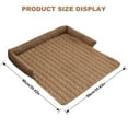 thumbnail image 4 of TOPCHANCES Dog Bed Mat, Washable Dog Bed Cushion for Crate with 3 Side Pillow, Anti-slip Kennel Sofa Mat (Coffee, 30x30 in), 4 of 11