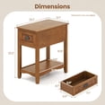 thumbnail image 2 of Demi Bonn End Side Table, Rectangular Nightstand, Contemporary Chair Side End Table Compact Table with Drawer Nightstand, for Living Room, Bedroom, Yellow, 2 of 7