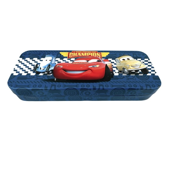 Disney 3 Time Piston Cup Champion Cars Pencil Box