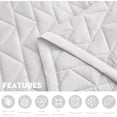 thumbnail image 5 of Blythease Oversized King Bedspread, Modern & Contemporary Look, Lightweight Bedding Cover, Reversible, 5 Piece Set, Pure White, 5 of 7