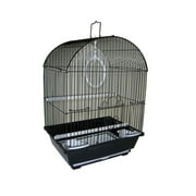 YML A1104BLK Round Top Style Small Parakeet Cage, 11 x 9 x 16"