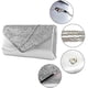 thumbnail image 5 of Bolso de mano para mujer, elegante bolso de noche con purpurina, bolso brillante, bolso tipo sobre, bolso de mano con diamantes de imitación y cadena para boda, fiesta de graduación, 5 of 6