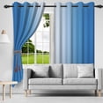 thumbnail image 4 of Nanqianyi Blue White Gradient Blackout Curtains 42"W x 84"L,2 Panels,Grommet Drapes for Living Room Bedroom, 4 of 7