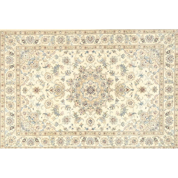 Ahgly Company Machine Washable Indoor Rectangle Traditional Peach Beige Area Rugs, 2' x 4'