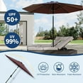thumbnail image 4 of Garvee Parasol de Patio Octogonal pour l'Extérieur, 8,69 x 8,69 x 7,87 Pi, 8 Nervures Robustes, Rouge Foncé, 4 of 7