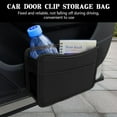 thumbnail image 3 of Yazoeia Car Trash Can, Leather Foldable Hanging Mini Automotive Dustbin Garbage Organizer Holder, Vehicle Storage Bag Container with One Roll Trash Bag, Universal for SUV Truck RV CJC912-116438, 3 of 6